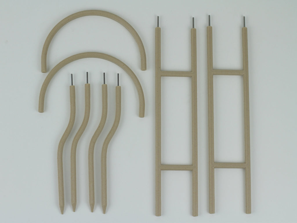 All the parts that assemble into the arbor trellis