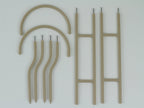 All the parts that assemble into the arbor trellis