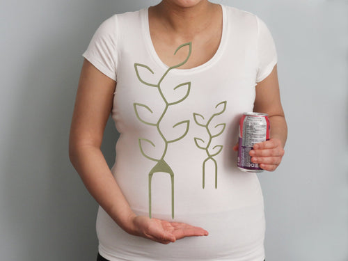Leaf trellis shown against a torso for size reference