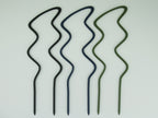 Breezy U trellises in black, midnight blue and sage green