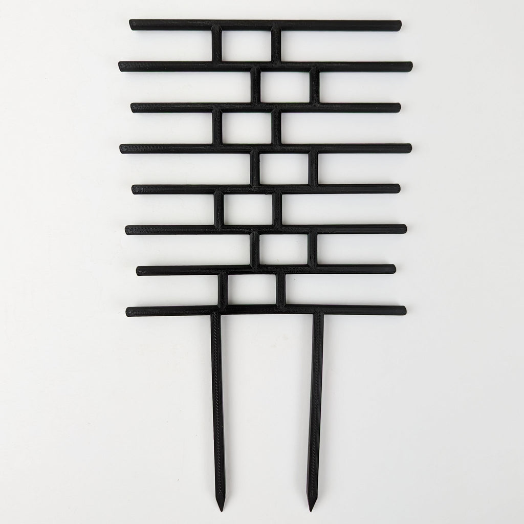 Bricks trellis in black on a white background