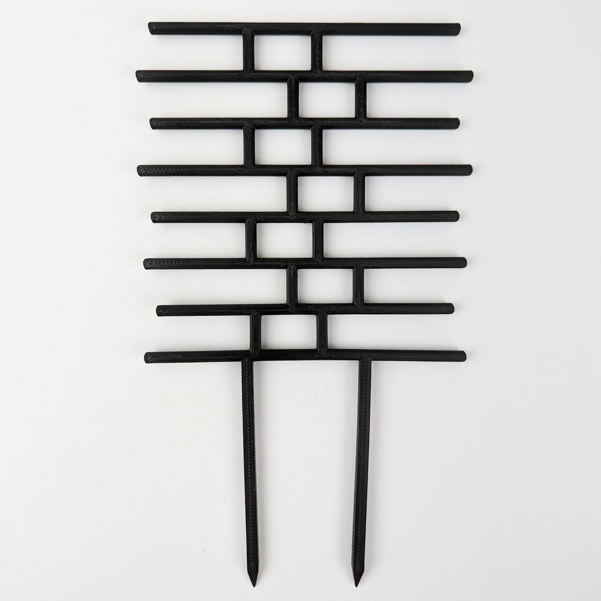 Bricks trellis in black on a white background