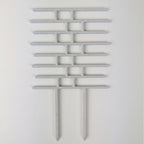 Bricks trellis in marble on a white background