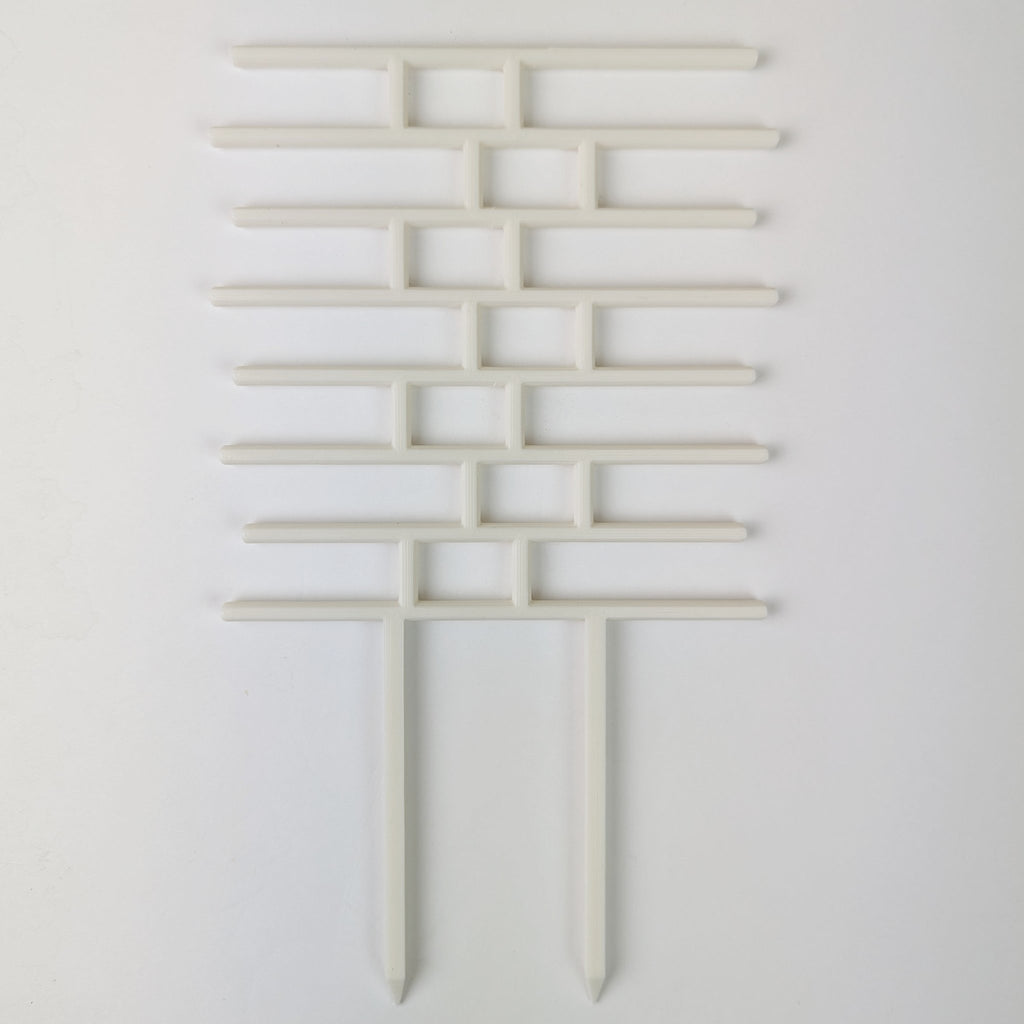Bricks trellis in white on a white background
