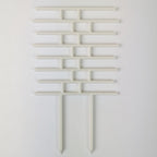 Bricks trellis in white on a white background