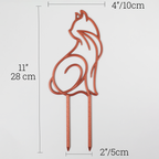 A cat trellis against a white background showing the dimensions which is 11inches tall and 4 inches wide.