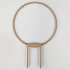 Large circle trellis in wood on a white background