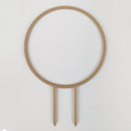 Medium circle trellis in wood on a white background