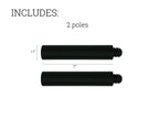 Plant pole extension set showing the parts included