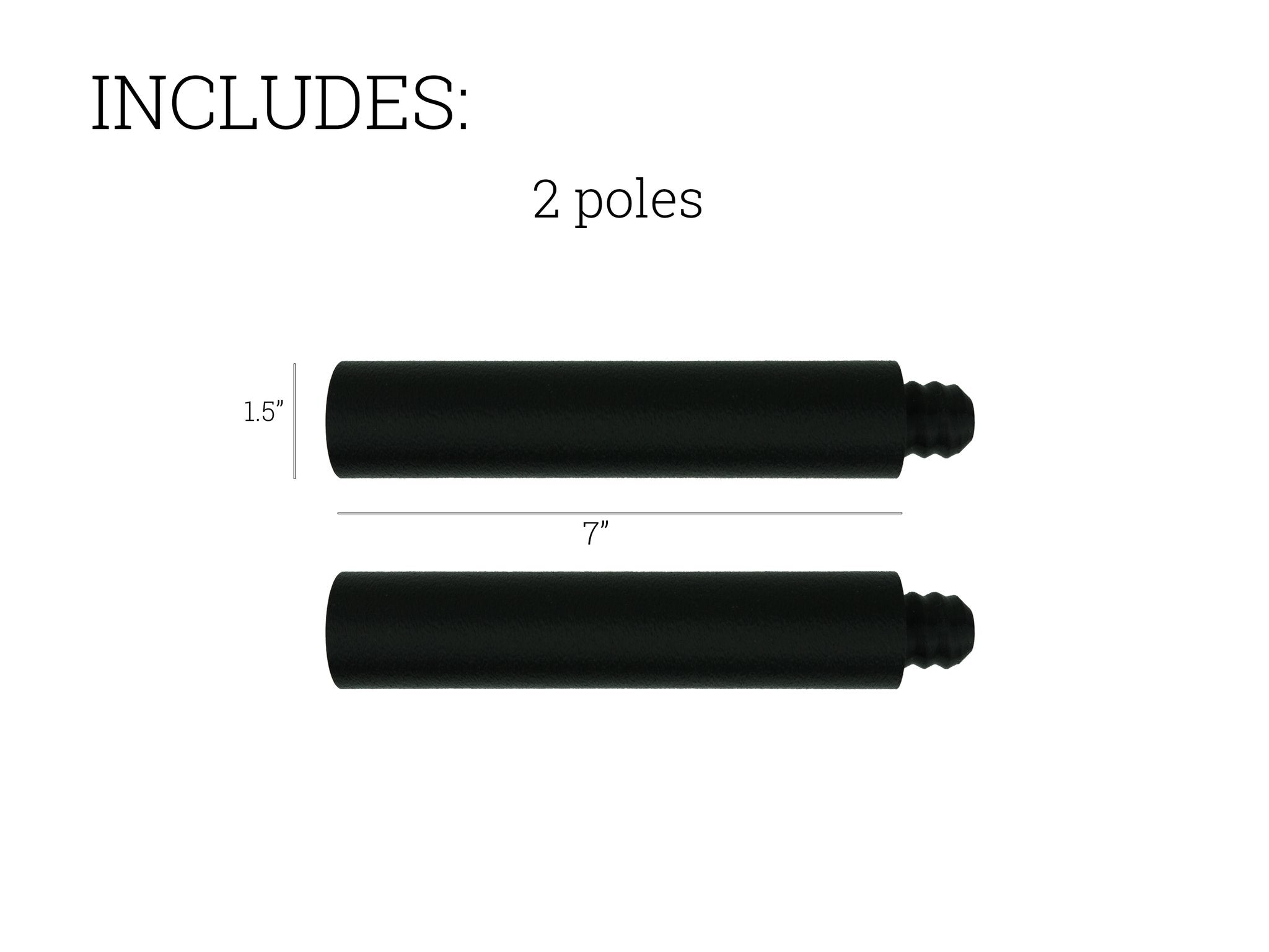 Plant pole extension set showing the parts included