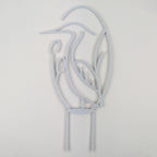 Heron trellis in marble on a white background