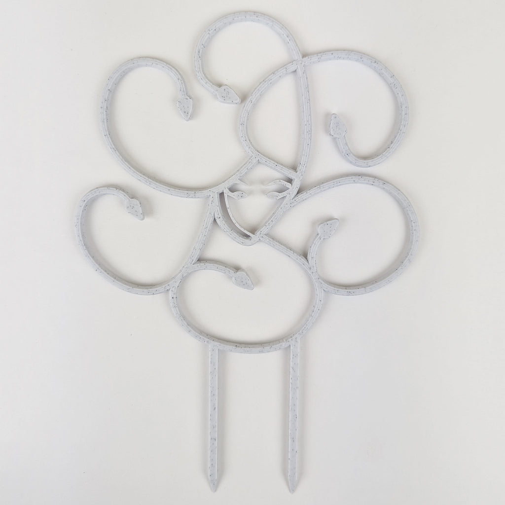Medusa trellis in marble on a white background