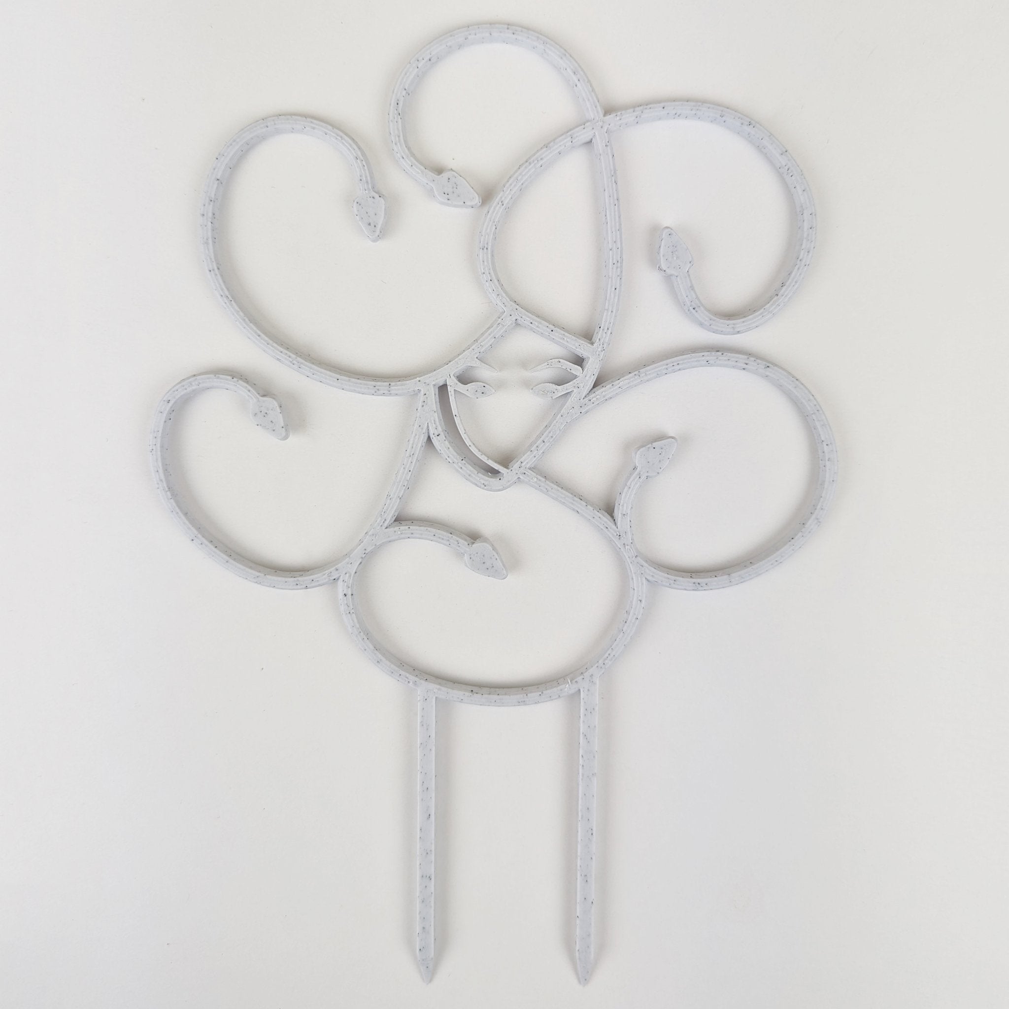 Medusa trellis in marble on a white background