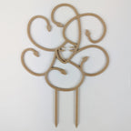 Medusa trellis in wood on a white background