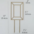 Picture frame trellis shown with its dimensions