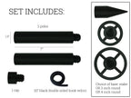 Modular extendable plant pole set shown assembled