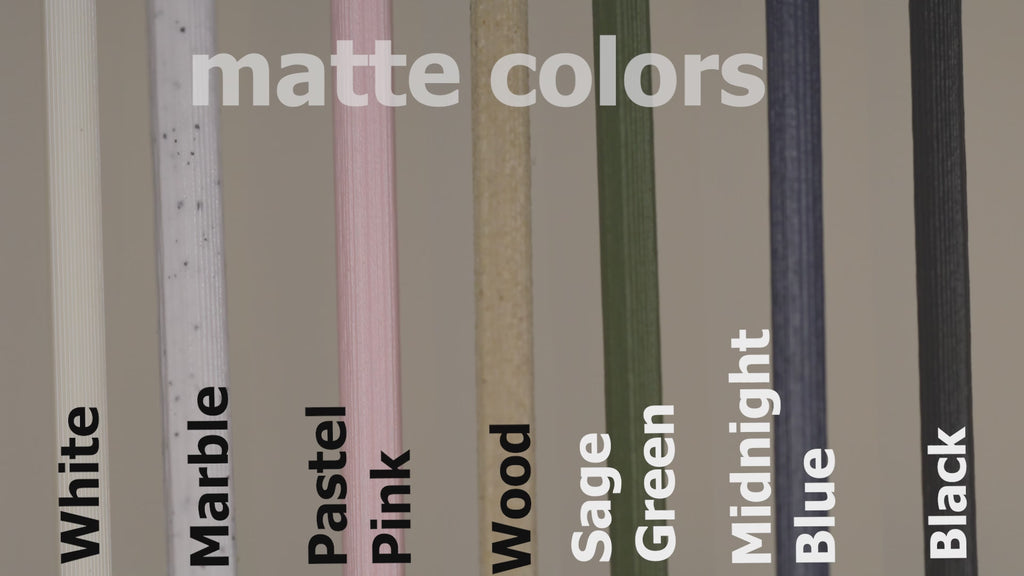 A video clip showing all the matte color options up close.