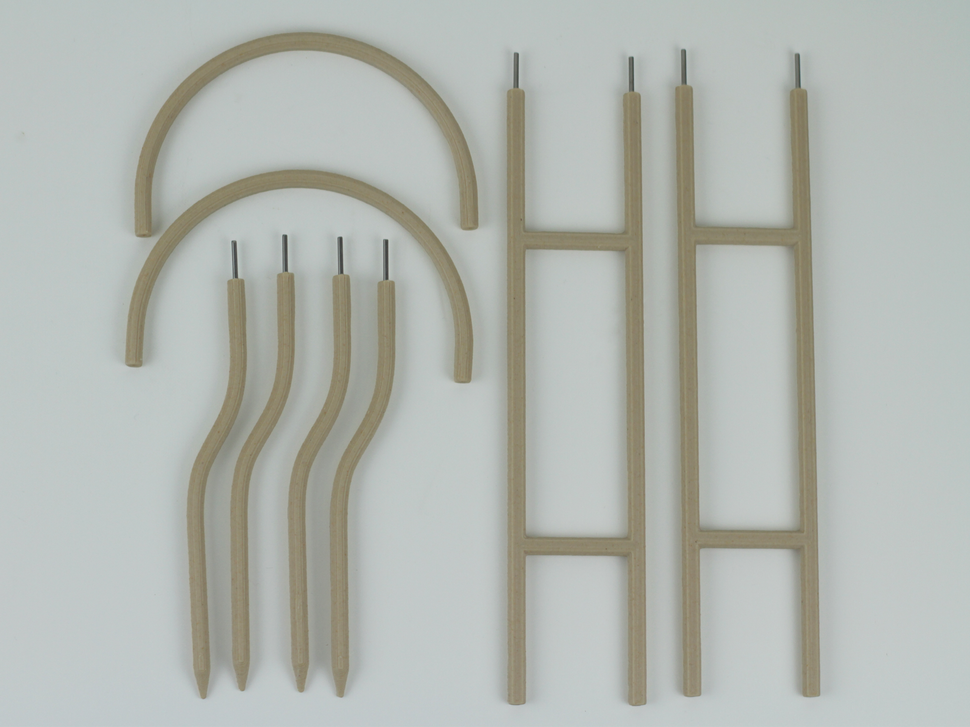 All the pieces that comes that gets assembeled into the Arbor Trellis.