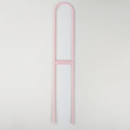Extra large U trellis in pastel pink on a white background