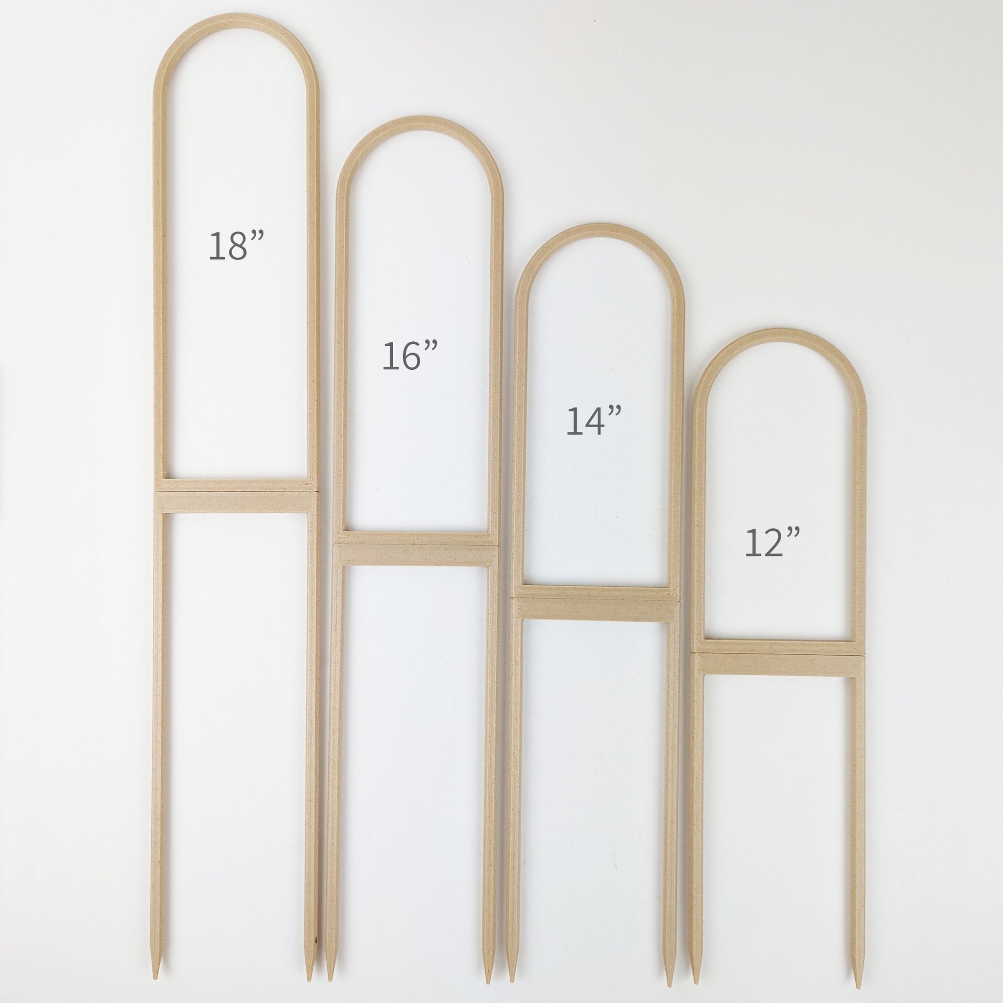 Extra large U trellises in all sizes shown side by side