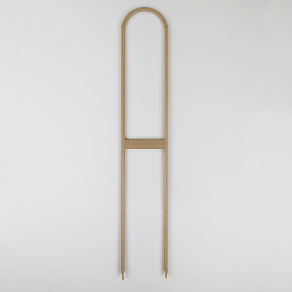 Extra large U trellis in wood on a white background
