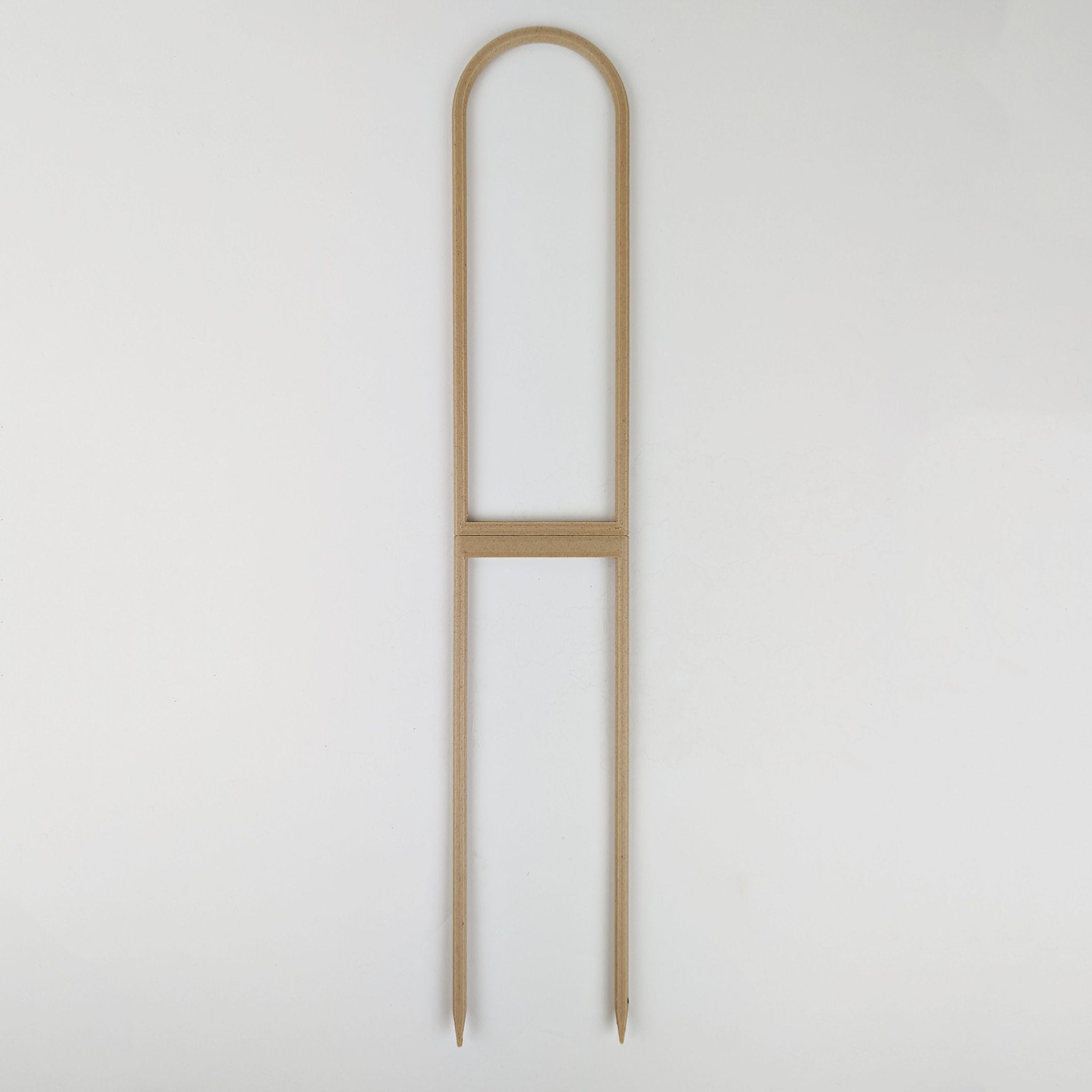 Extra large U trellis in wood on a white background