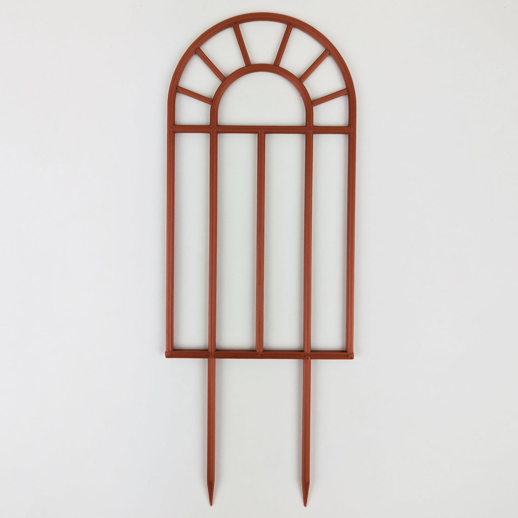 Arch window trellis in copper, large size