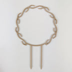 Wreath trellis in wood, built-in hooks circling like a wreath