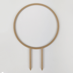 Medium circle trellis in wood on a white background