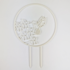 Hummingbird trellis in white color