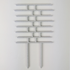 Brick pattern inspired trellis in marble