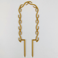 U Wreath Trellis in gold colour against a plain white background