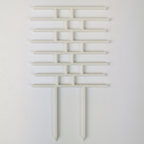 Brick pattern inspired trellis in white