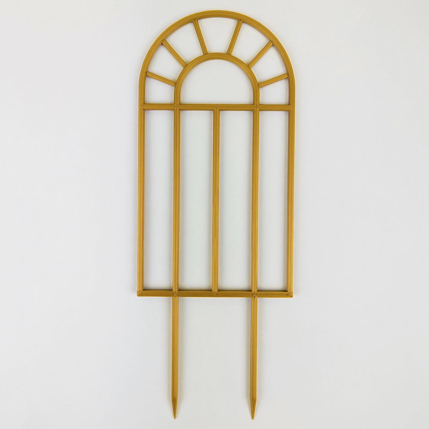 Arch window houseplant trellis in gold, large