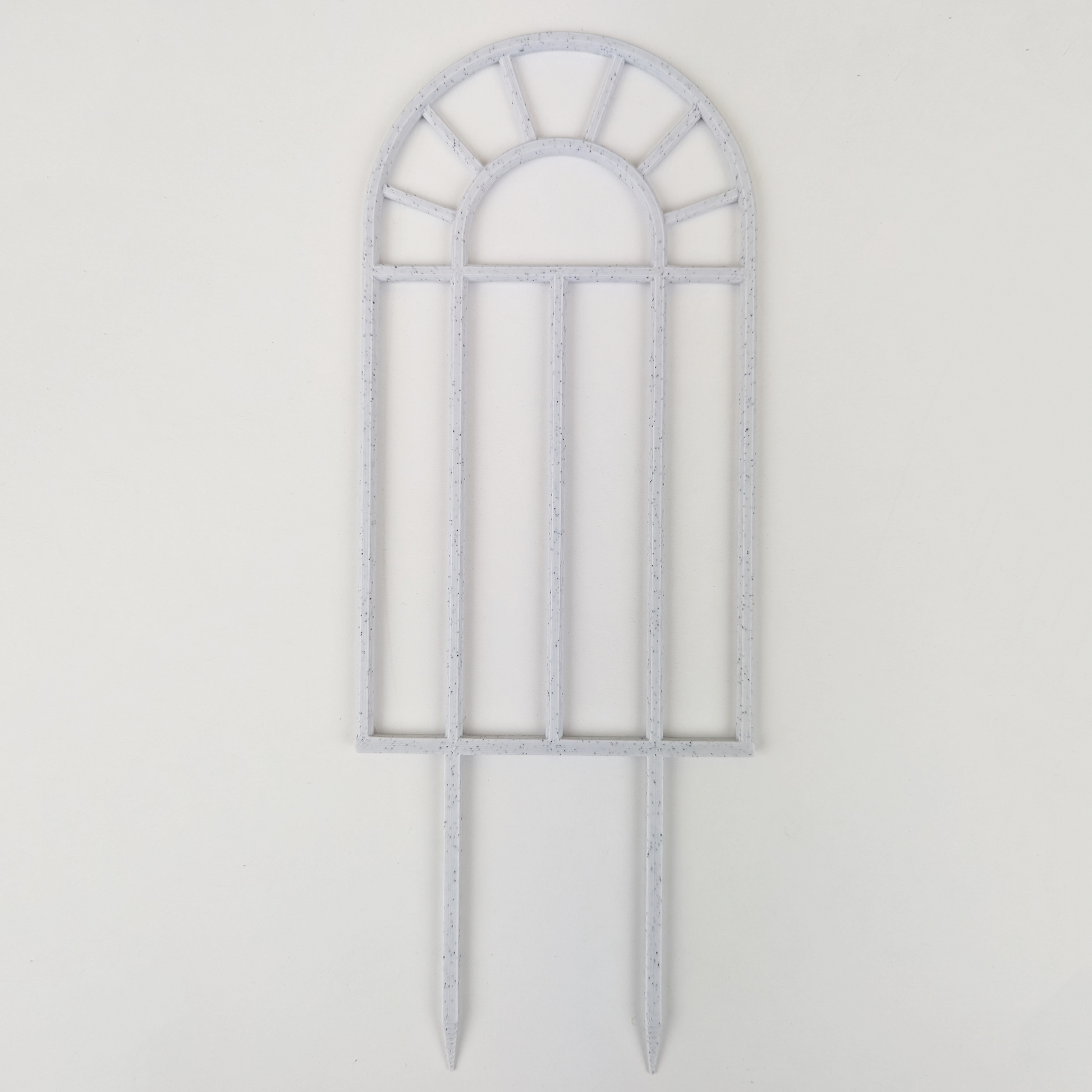 Arch window houseplant trellis in marble, large