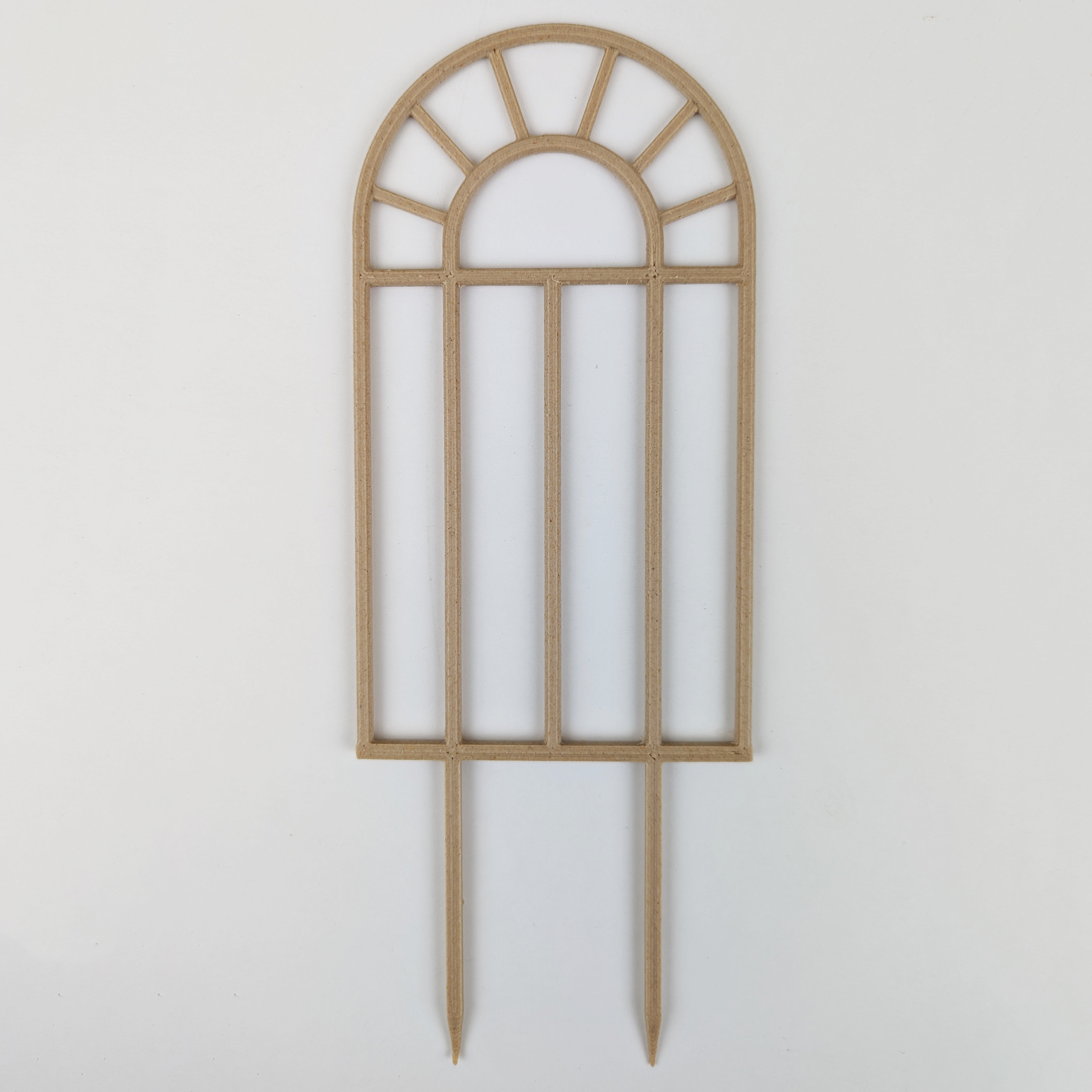 Arch window trellis, wood colour, size large