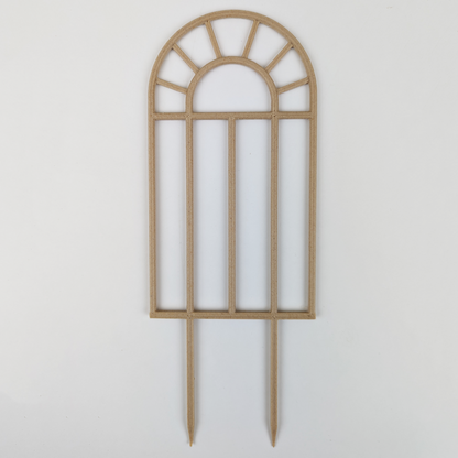 Arch window trellis, wood colour, size large